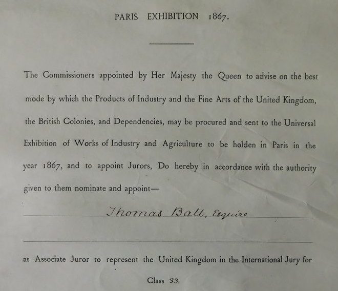 A procurement document for technical textiles from 1867